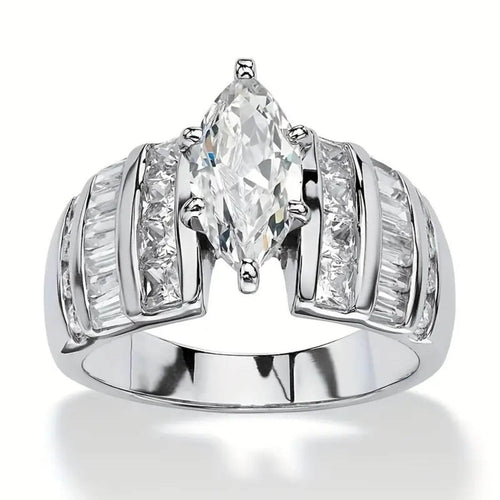 Luxury Crystal Marquise Engagement Ring