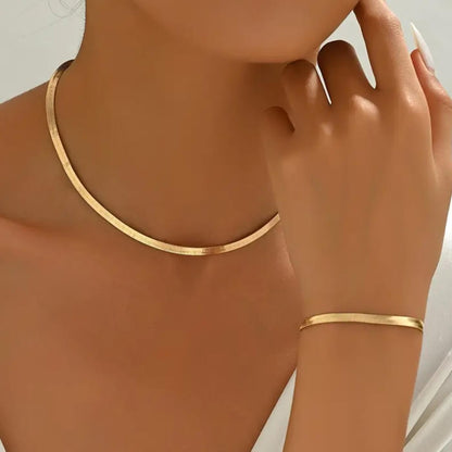 Luxury Crystal Minimalist Necklace & Bracelet