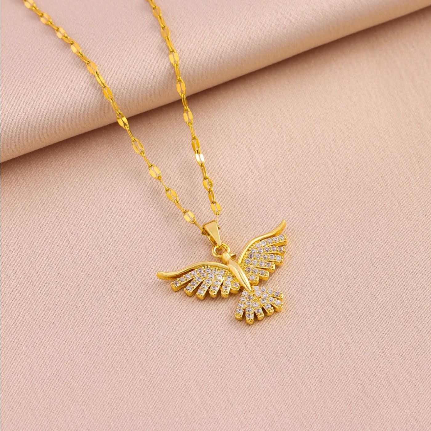Luxury Crystal Phoenix Pendant Necklace