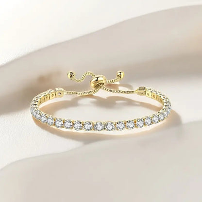 Luxury Crystal Round-Cut Tennis Bracelet