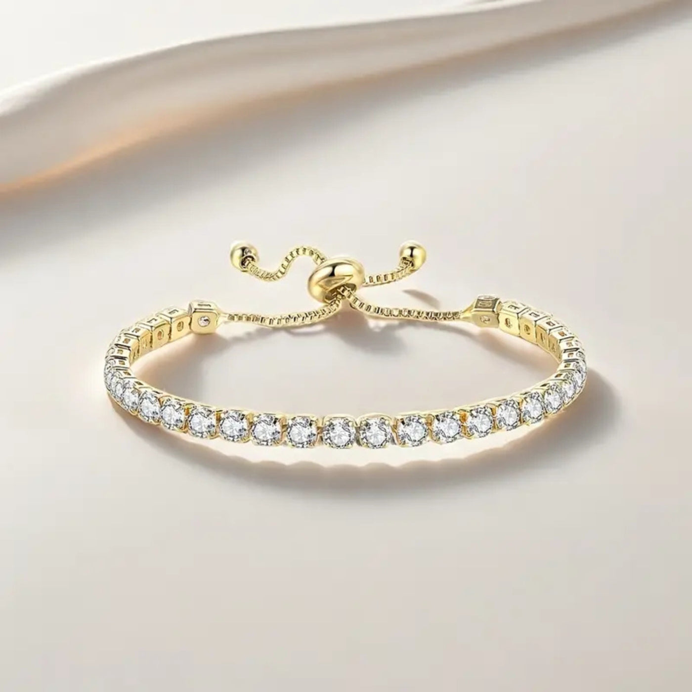 Luxury Crystal Round-Cut Tennis Bracelet