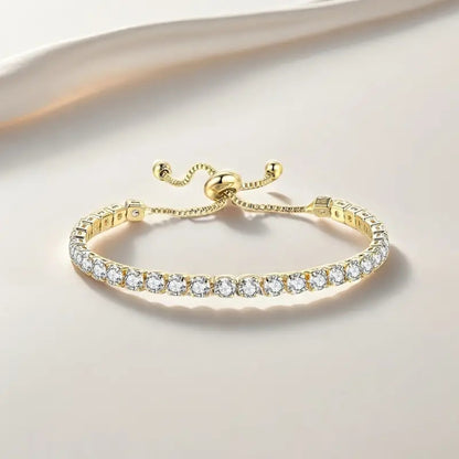 Luxury Crystal Round-Cut Tennis Bracelet