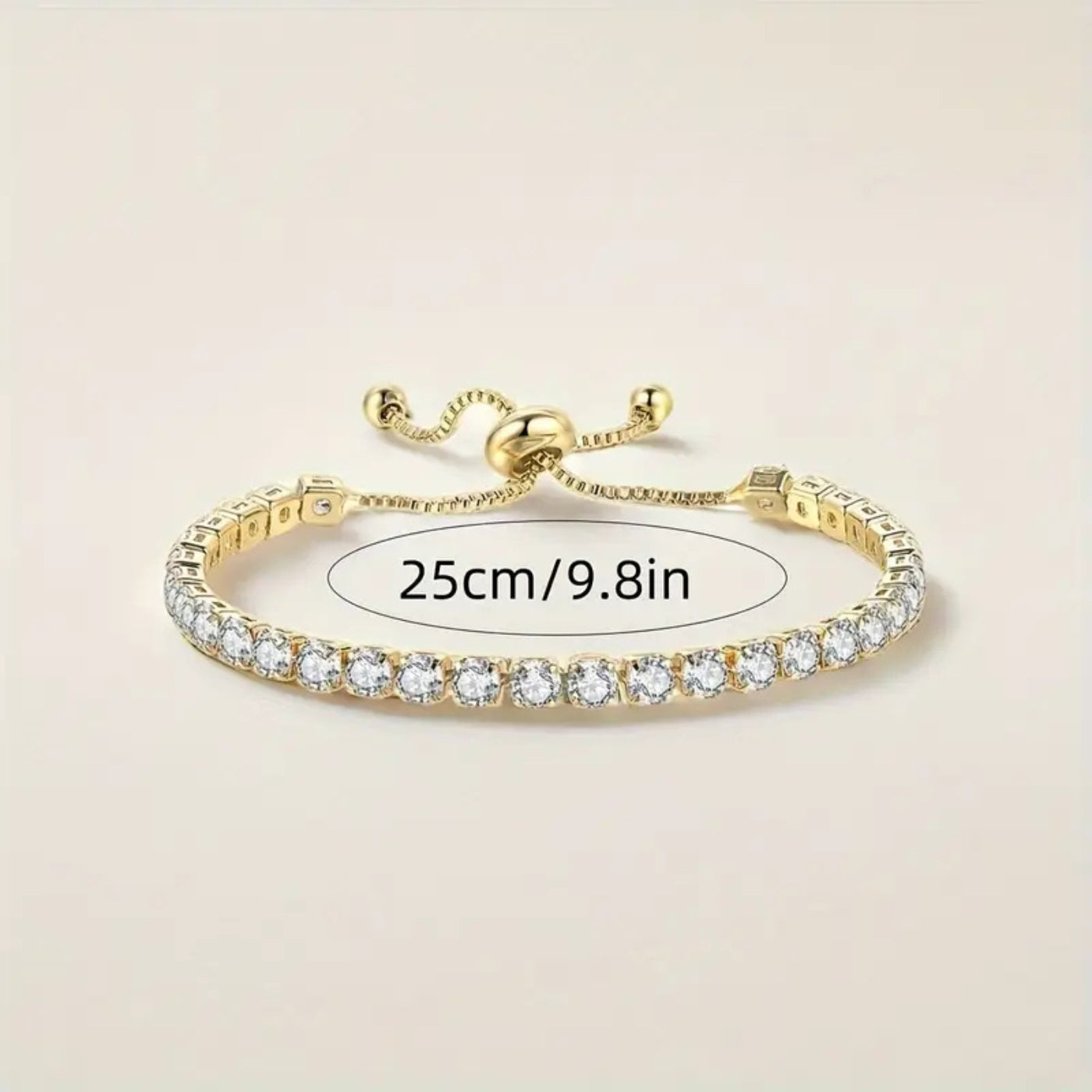 Luxury Crystal Round-Cut Tennis Bracelet