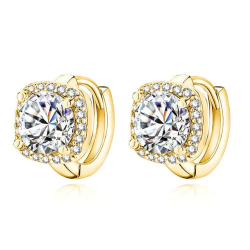 Luxury Crystal Square Stud Earrings