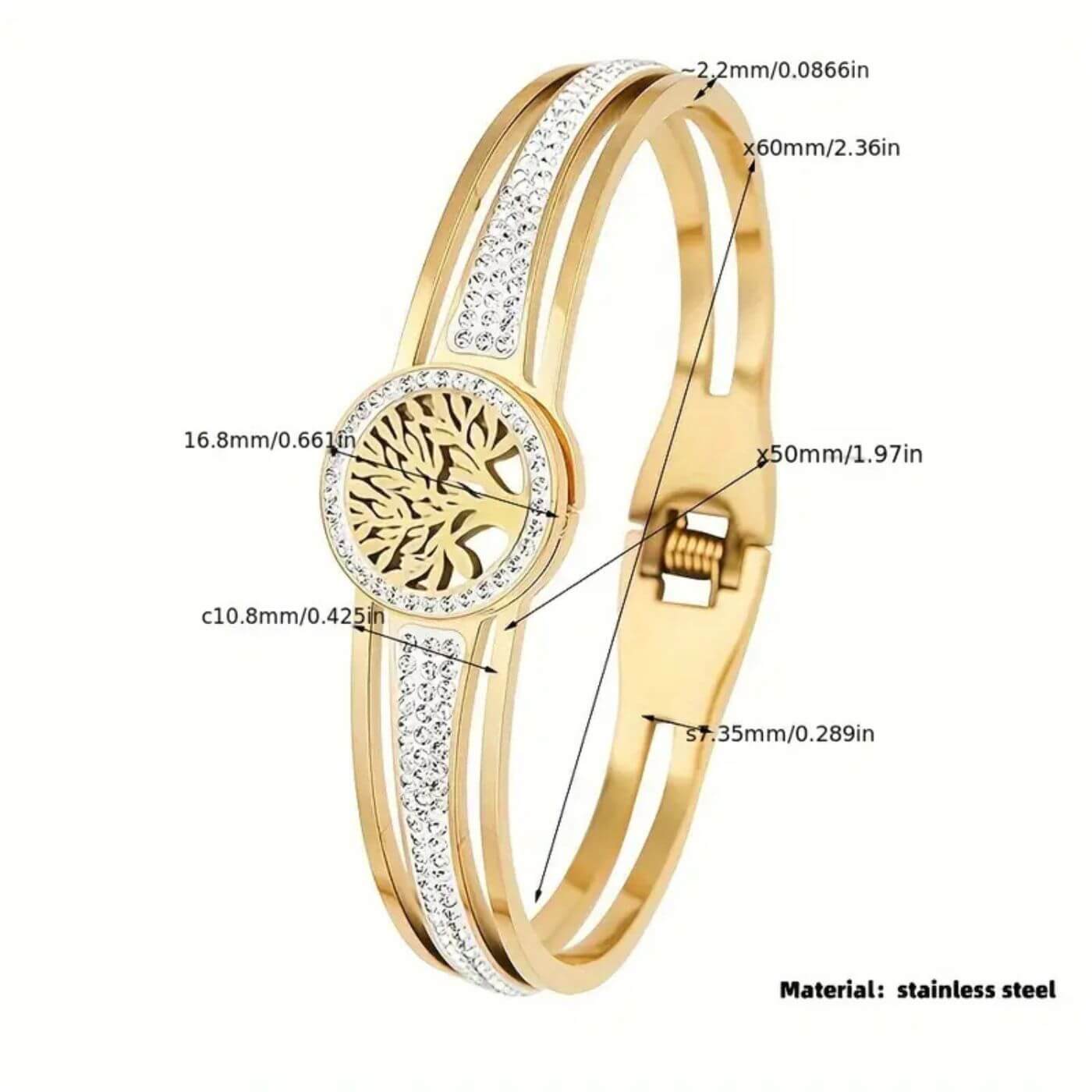 Luxury Crystal Tree of Life Bracelet