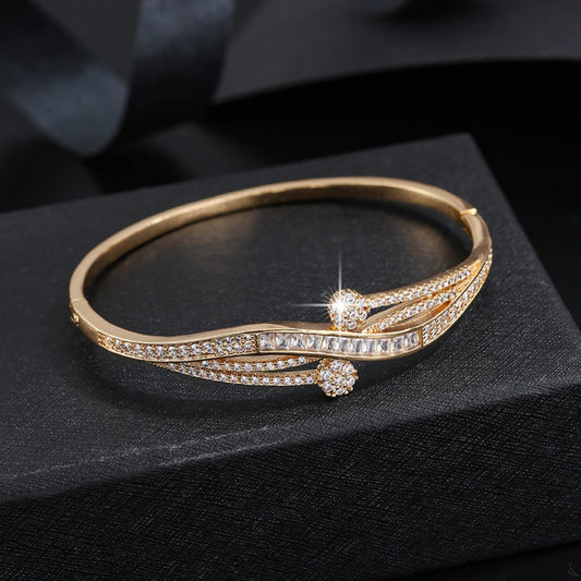 Luxury Crystal Twist Bracelet