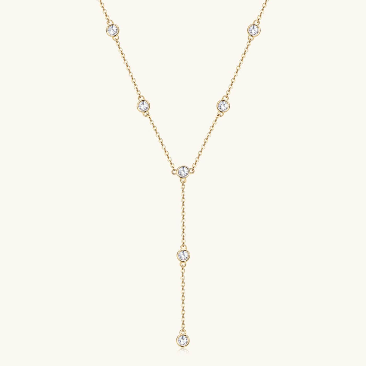 Luxury Crystal Y-Chain Pendant Necklace
