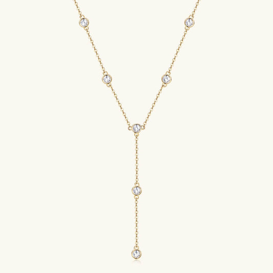 Luxury Crystal Y-Chain Pendant Necklace