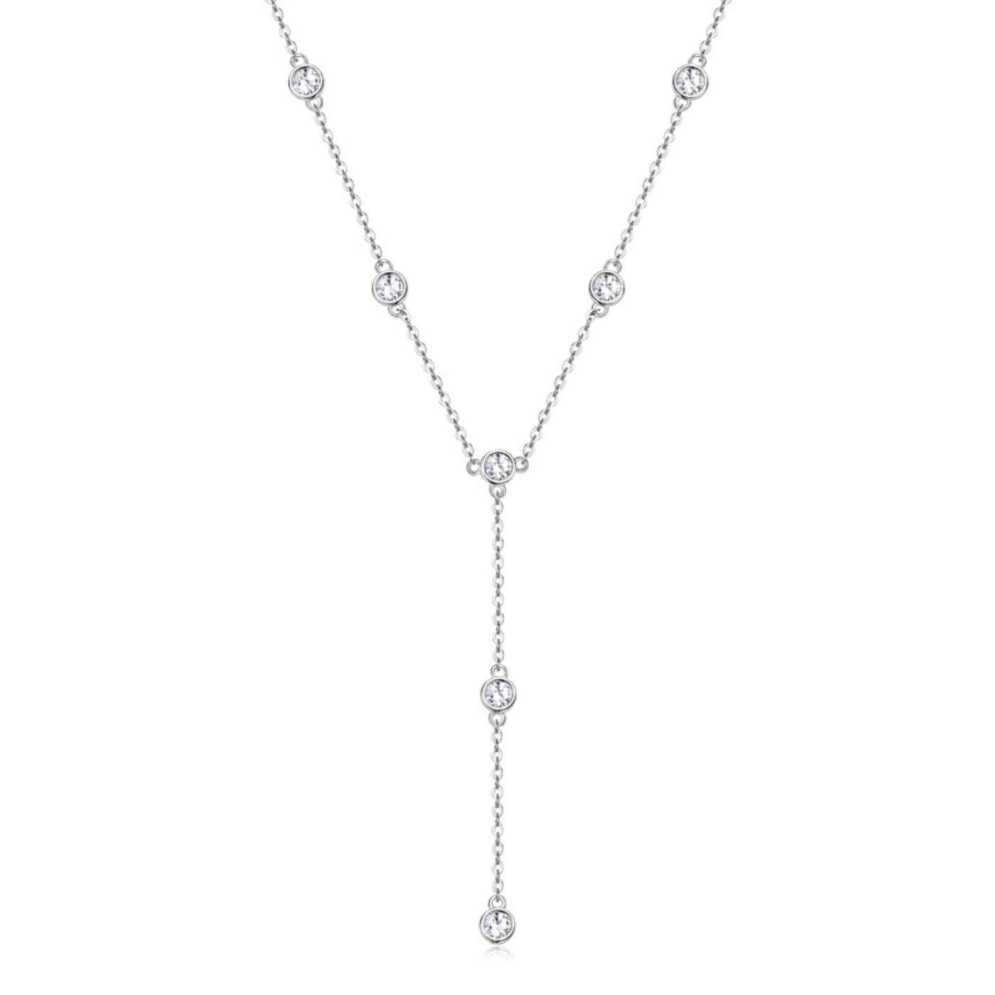 Luxury Crystal Y-Chain Pendant Necklace