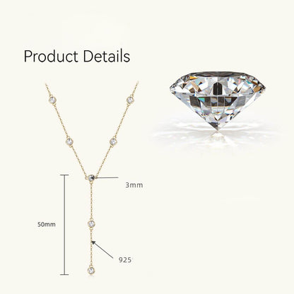Luxury Crystal Y-Chain Pendant Necklace