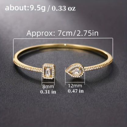 Luxury Gemstone Open Bangle