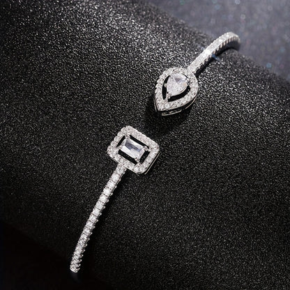 Luxury Gemstone Open Bangle