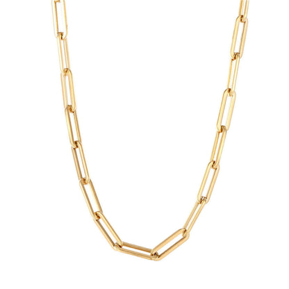 Luxury Geometric Paperclip Chain Necklace