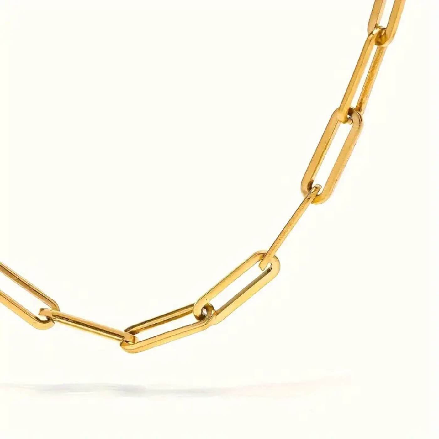 Luxury Geometric Paperclip Chain Necklace