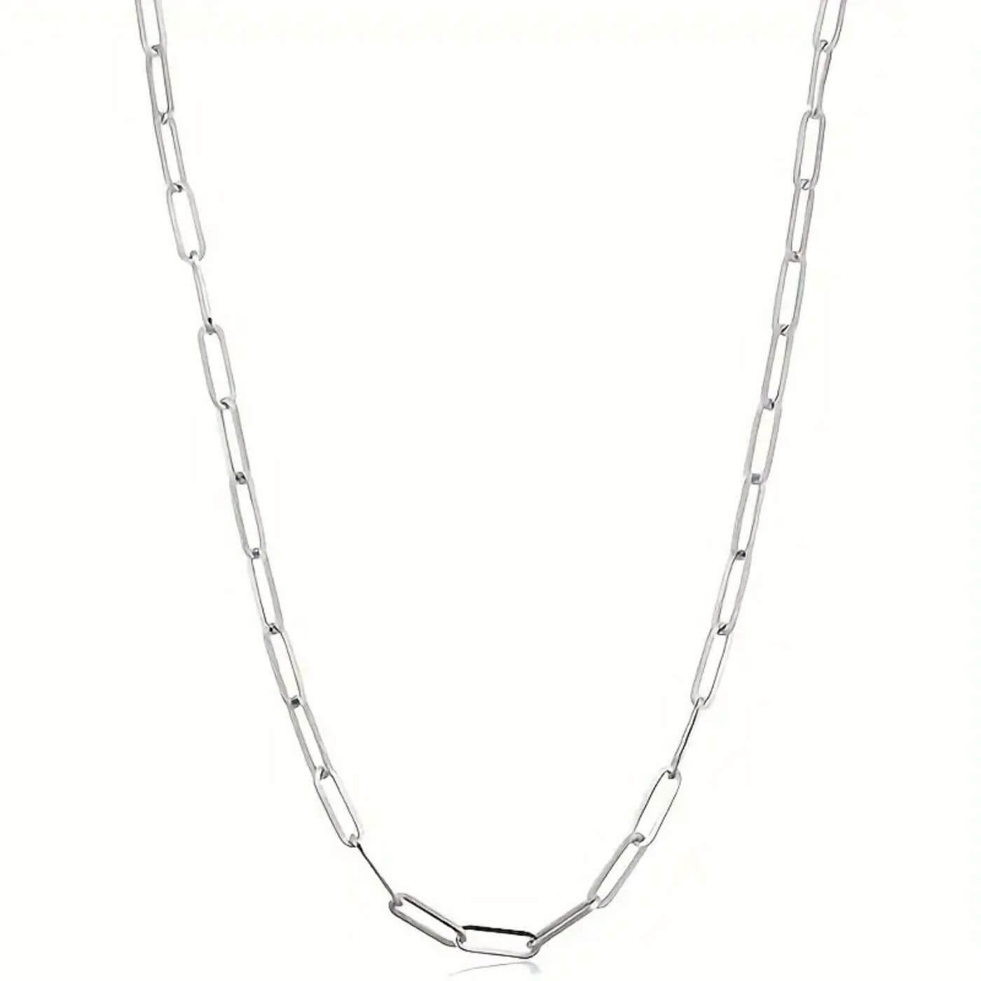 Luxury Geometric Paperclip Chain Necklace