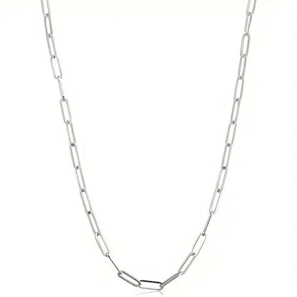 Luxury Geometric Paperclip Chain Necklace