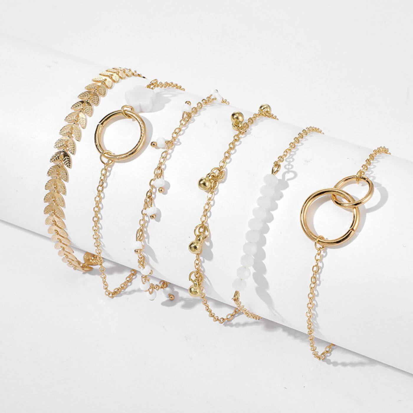 Luxury Gold Chain Layered Bracelet Set