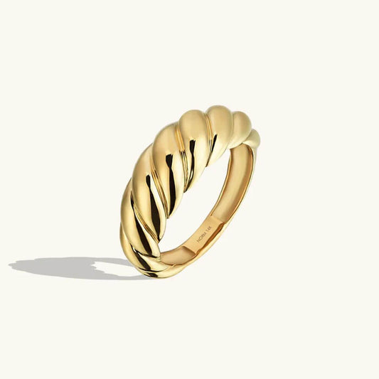 Luxury Gold Croissant Band Ring