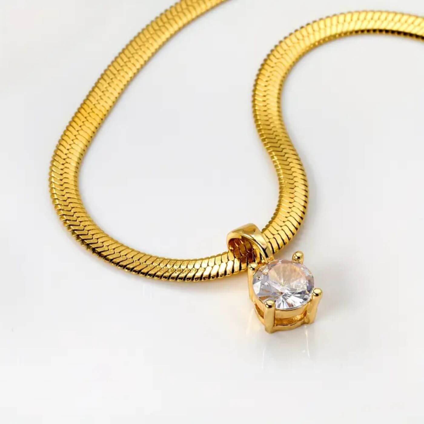 Luxury Gold Rhinestone Chain Necklace