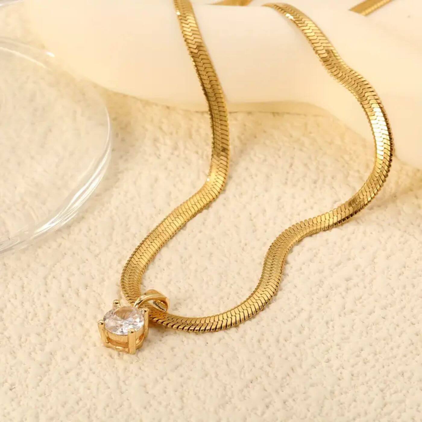 Luxury Gold Rhinestone Chain Necklace