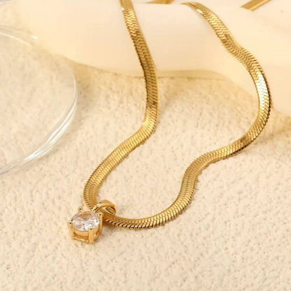 Luxury Gold Rhinestone Chain Necklace