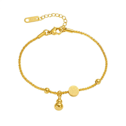 Luxury Gold Symbol Pendant Bracelet