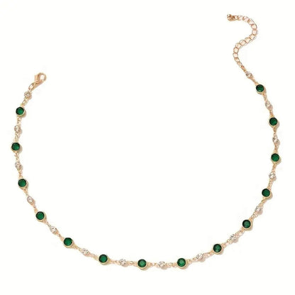 Luxury Green Gemstone Necklace
