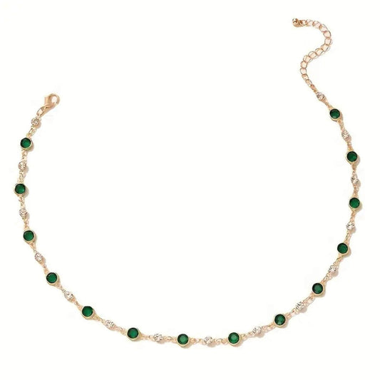Luxury Green Gemstone Necklace