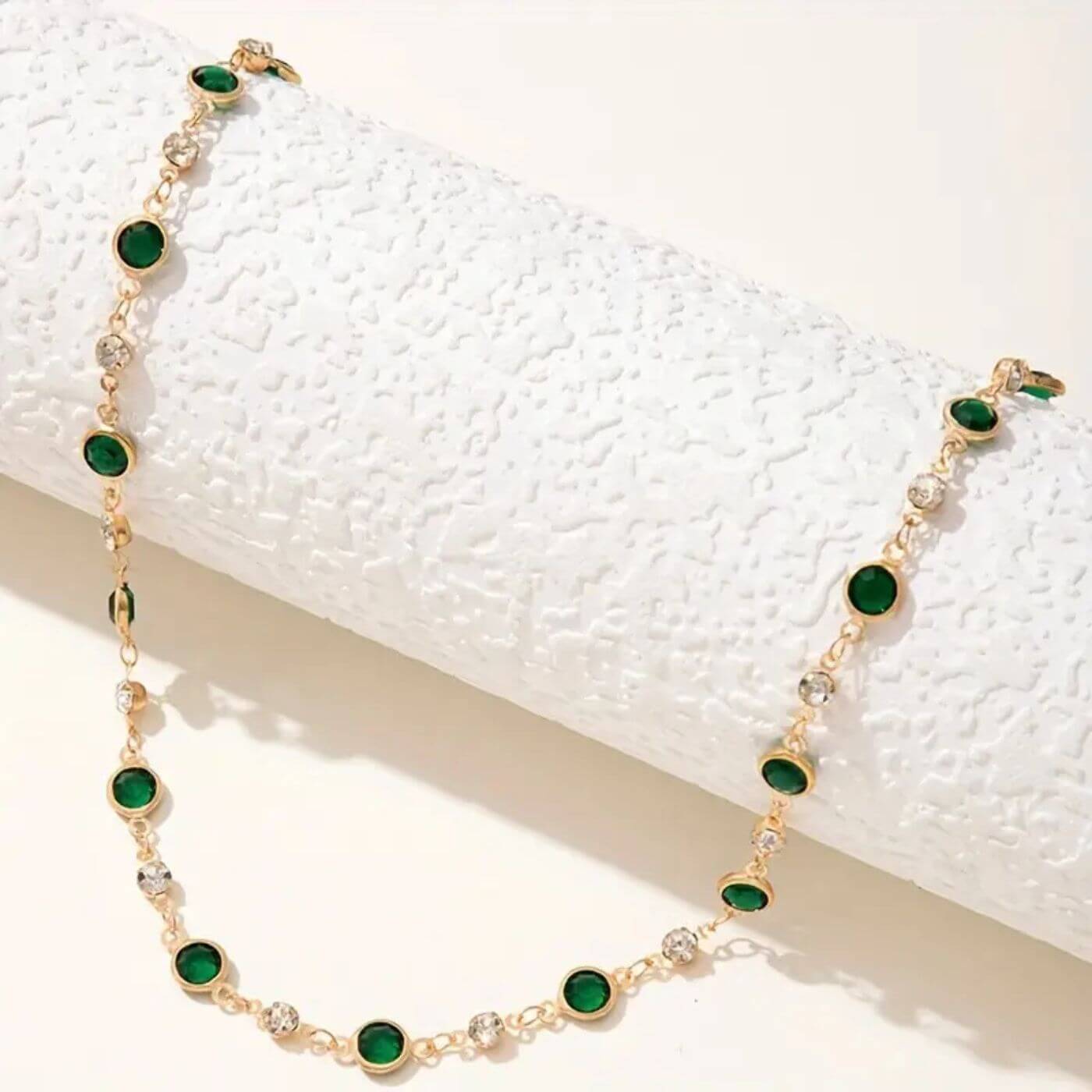 Luxury Green Gemstone Necklace