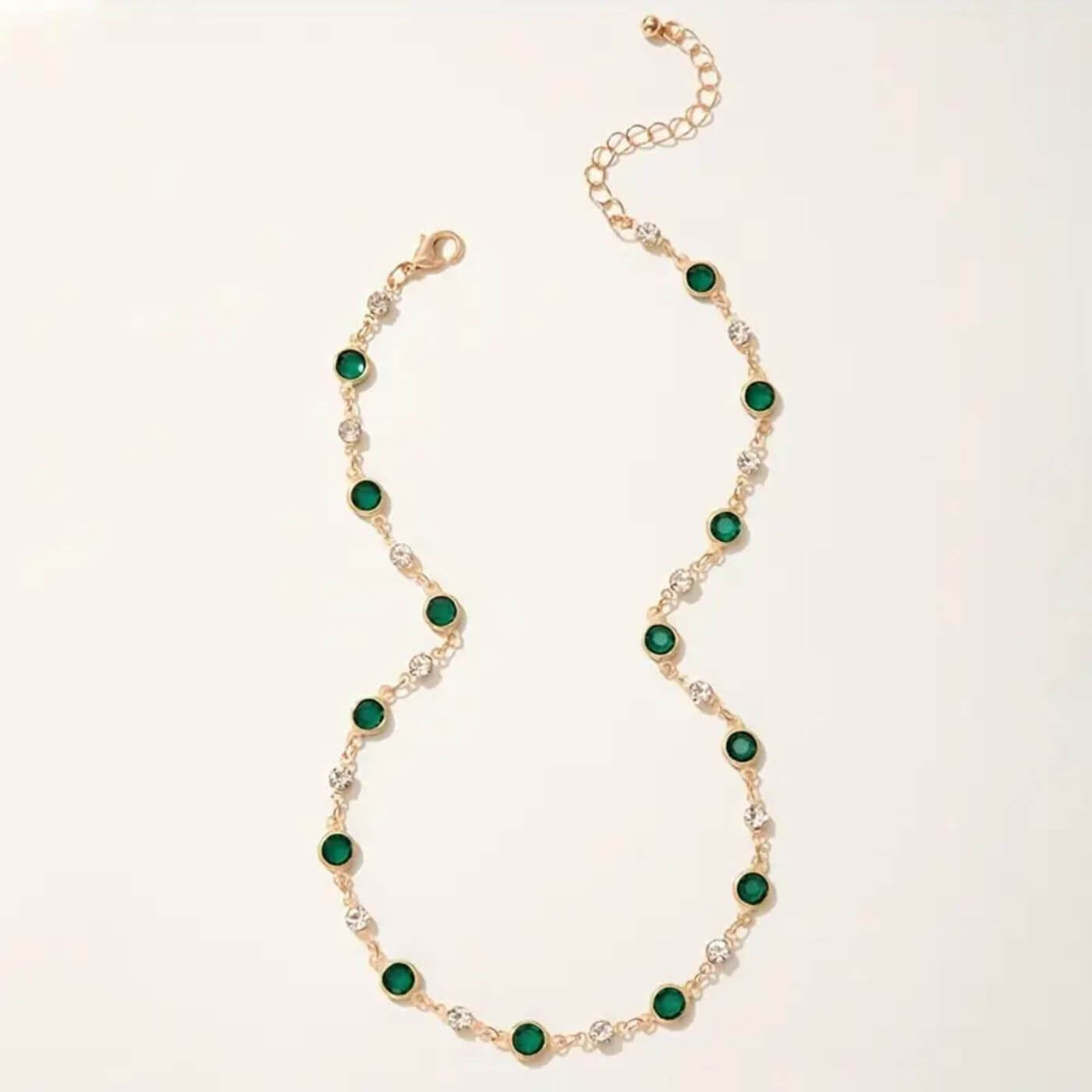 Luxury Green Gemstone Necklace