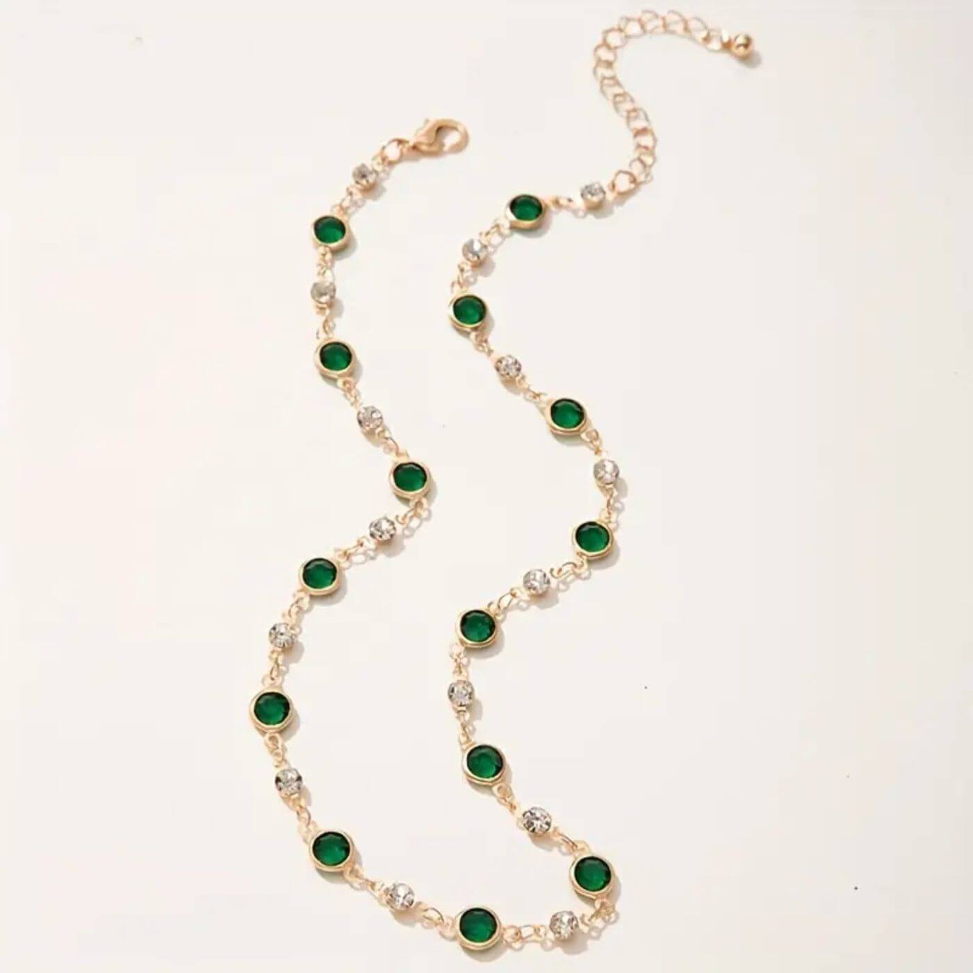 Luxury Green Gemstone Necklace
