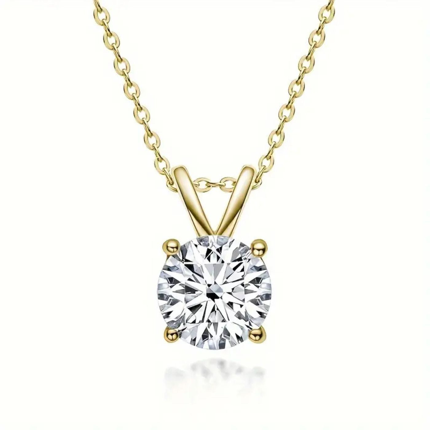 Luxury Moissanite Solitaire Pendant Necklace