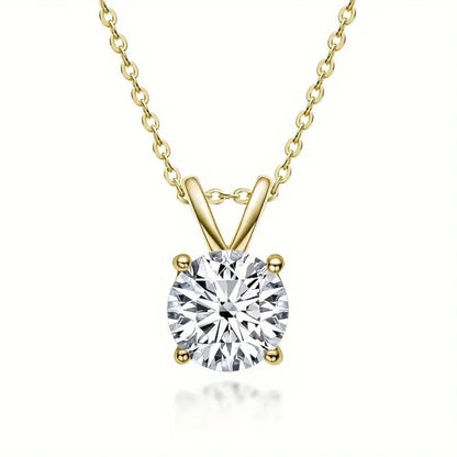 Luxury Moissanite Solitaire Pendant Necklace
