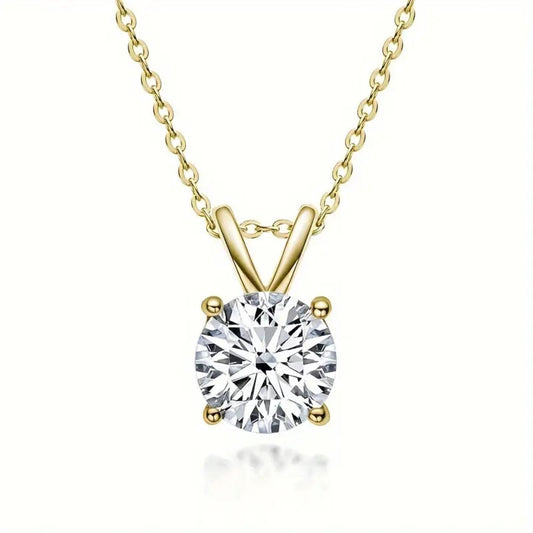Luxury Moissanite Solitaire Pendant Necklace