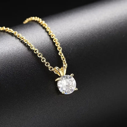 Luxury Moissanite Solitaire Pendant Necklace