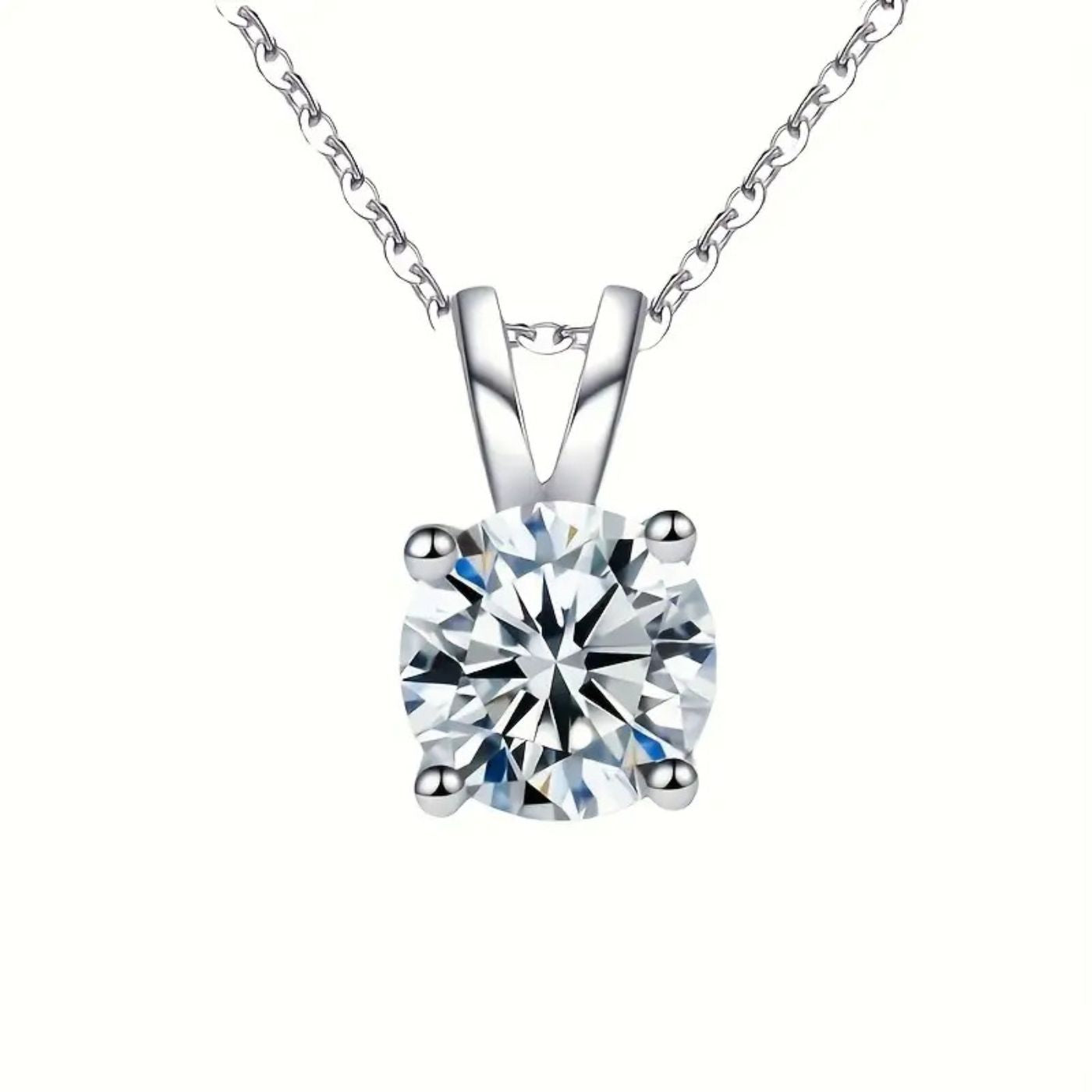 Luxury Moissanite Solitaire Pendant Necklace