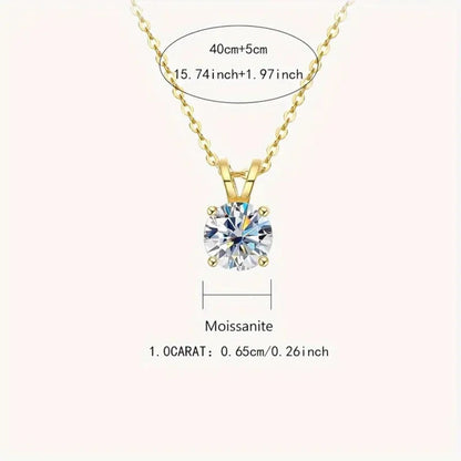 Luxury Moissanite Solitaire Pendant Necklace