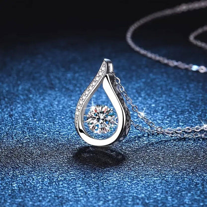 Luxury Moissanite Teardrop Pendant Necklace