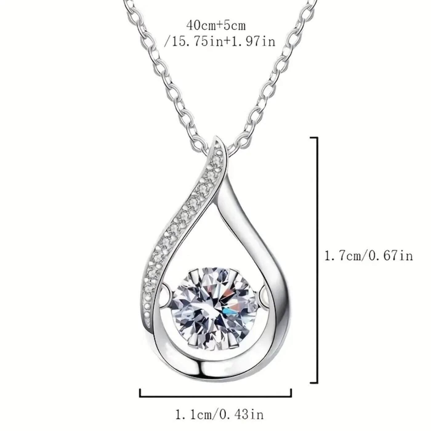 Luxury Moissanite Teardrop Pendant Necklace