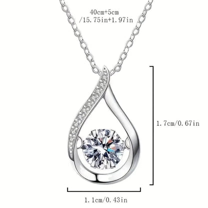Luxury Moissanite Teardrop Pendant Necklace