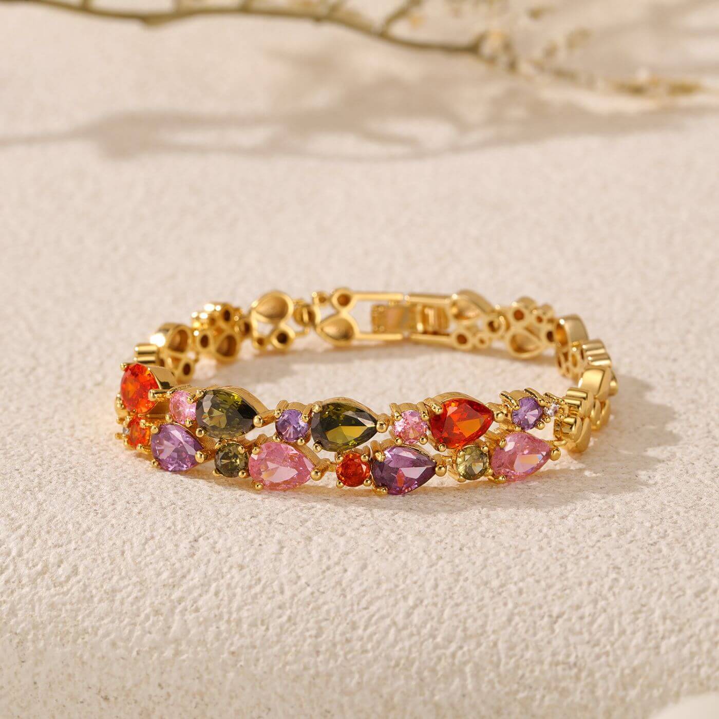 Luxury Multicolor Crystal Gold Bracelet