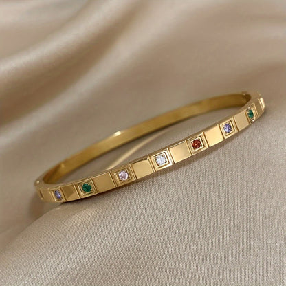 Luxury Multicolor Gemstone Bangle