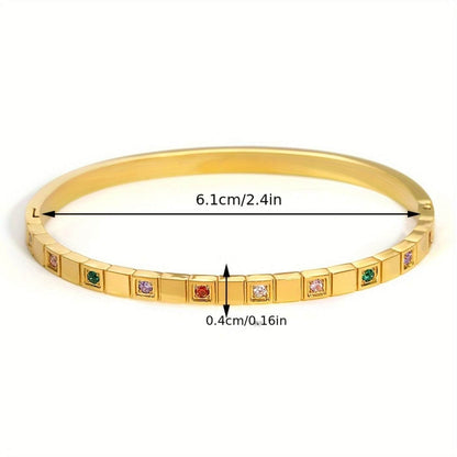 Luxury Multicolor Gemstone Bangle