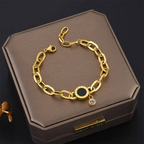 Luxury Onyx Chain Link Bracelet