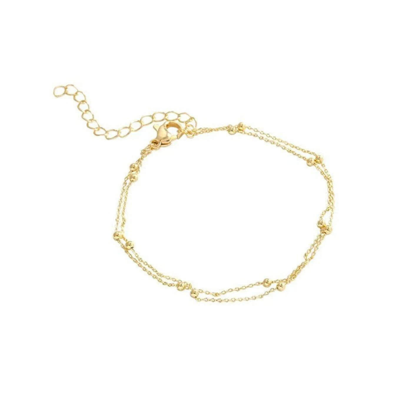 Luxury Polished Beaded Chain Bracelet