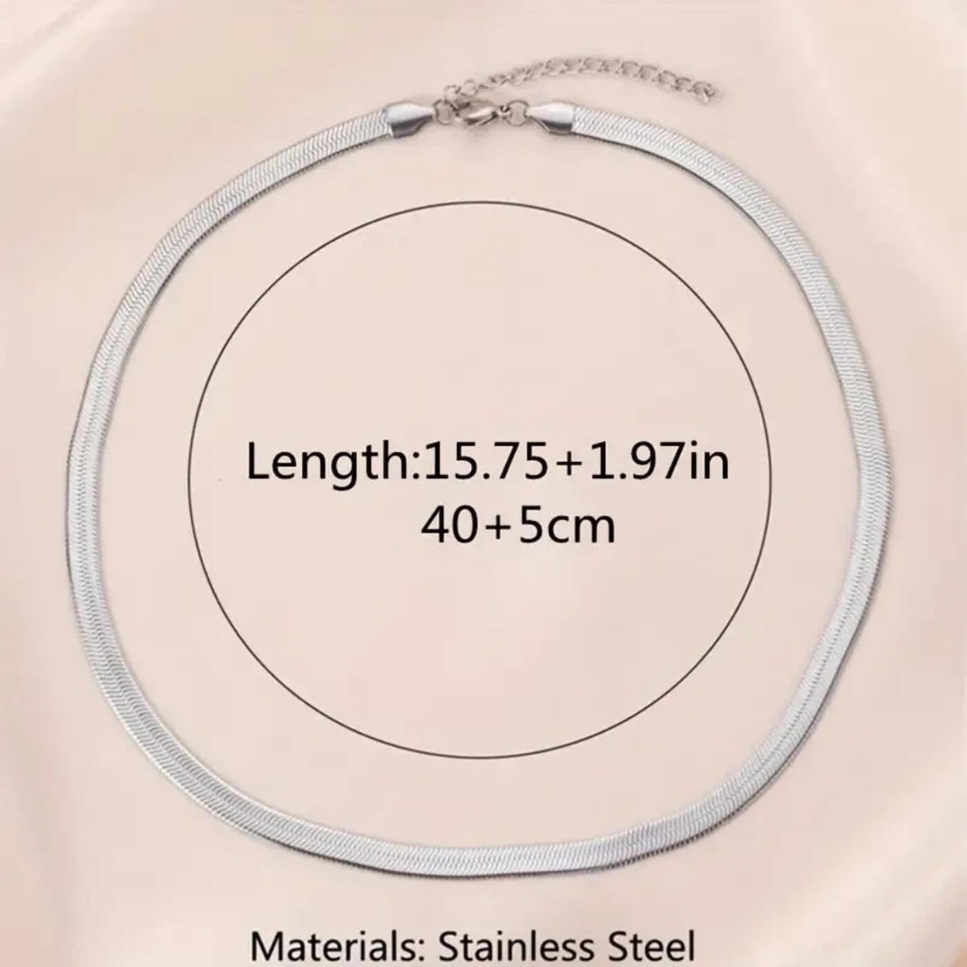 Luxury Polished Flat Chain Necklace