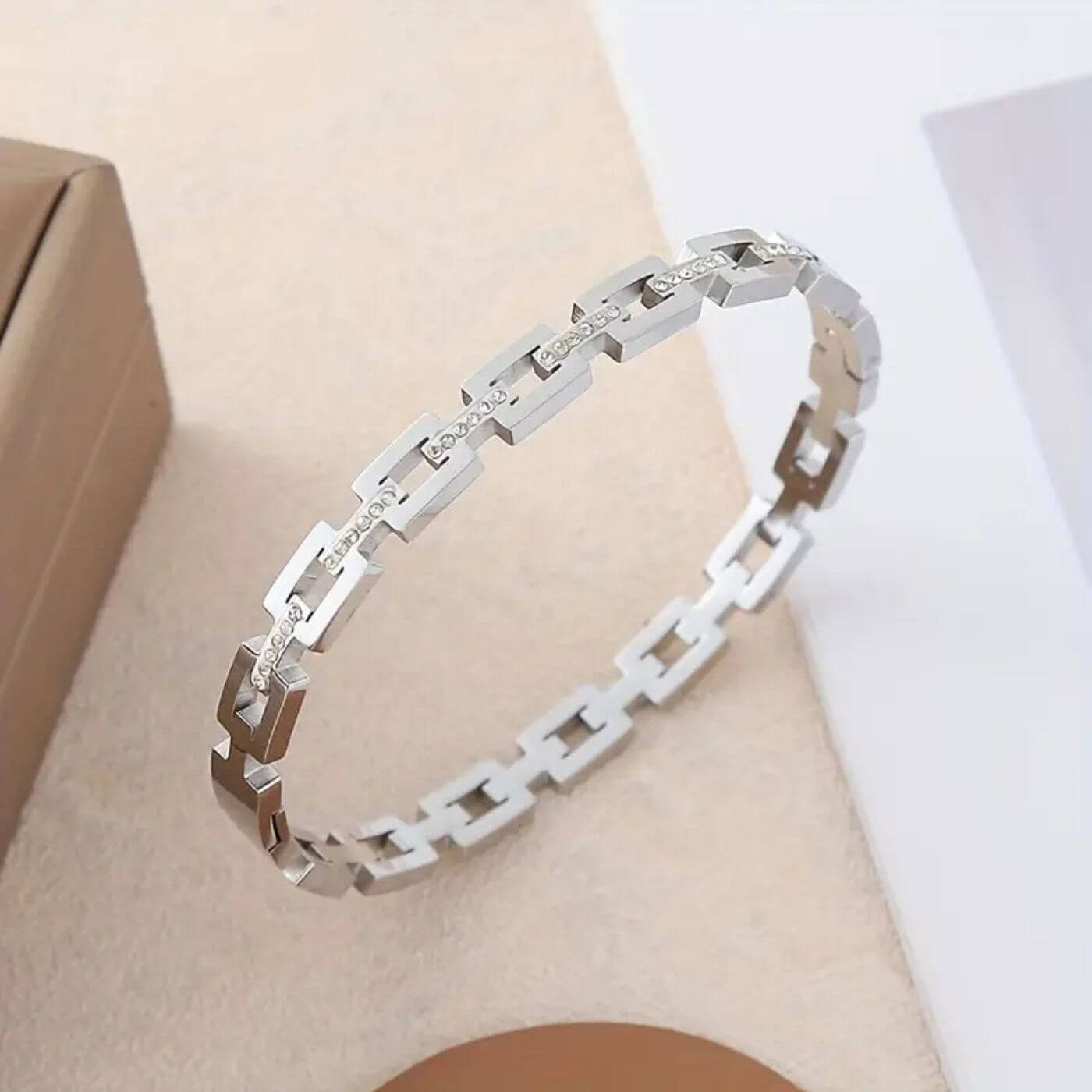 Luxury Rhinestone Link Bracelet
