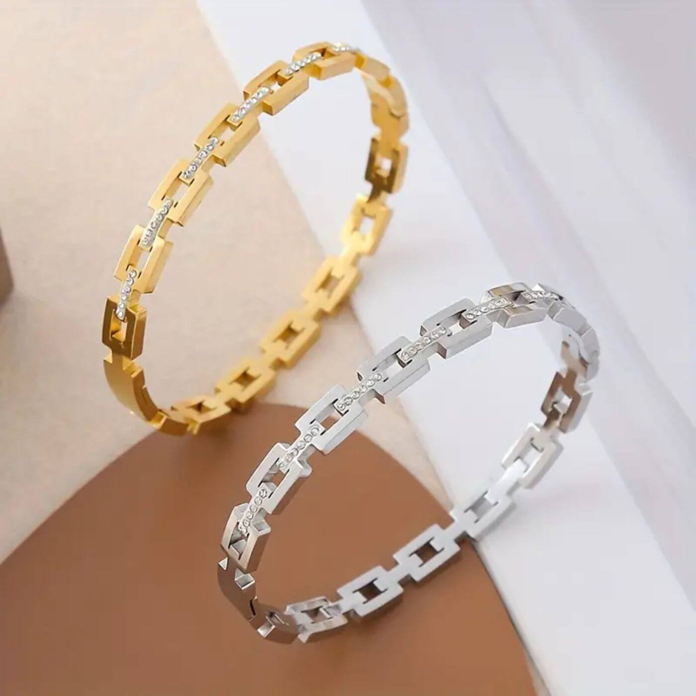 Luxury Rhinestone Link Bracelet