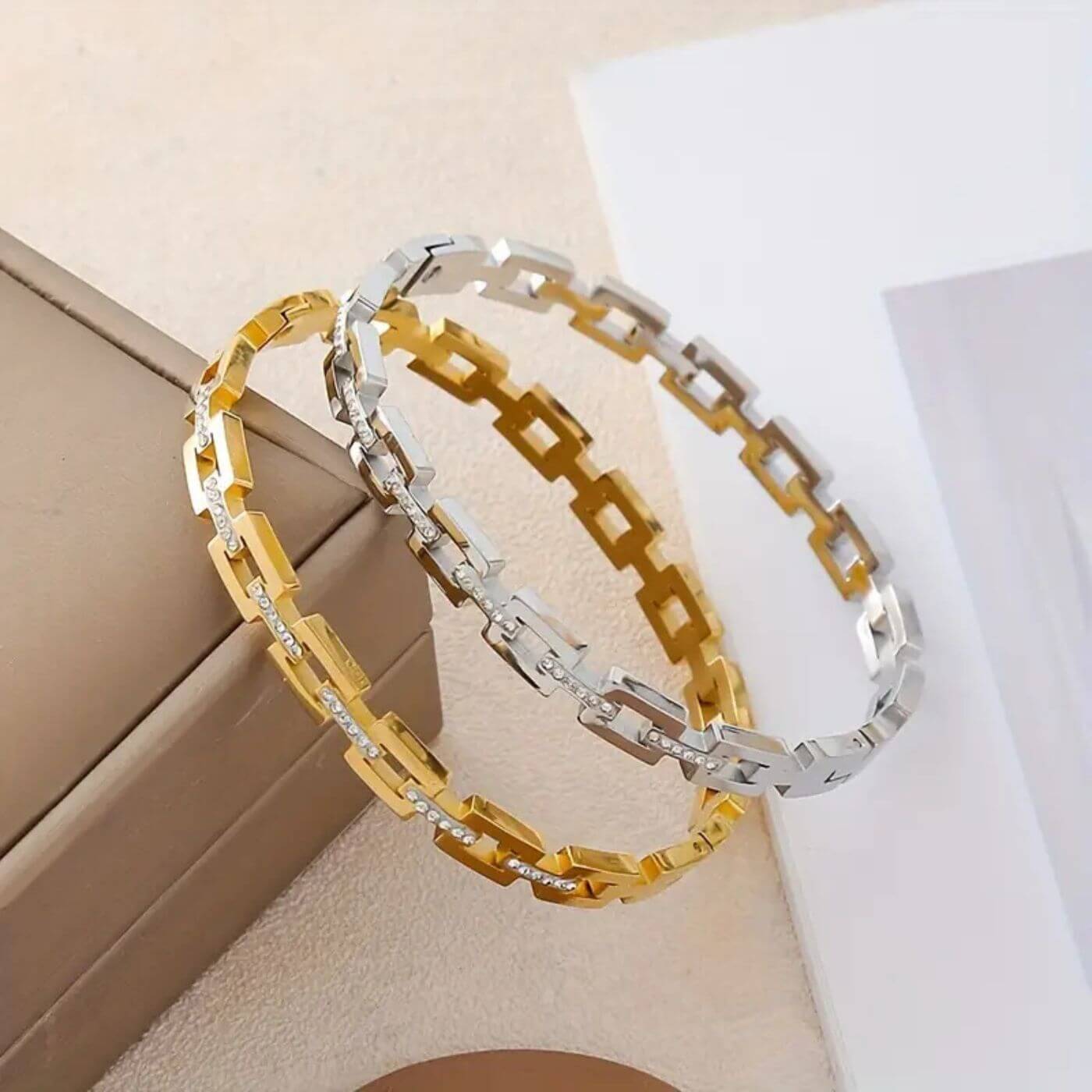 Luxury Rhinestone Link Bracelet