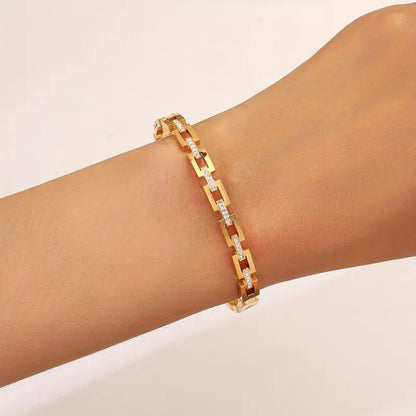 Luxury Rhinestone Link Bracelet
